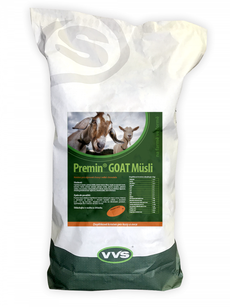 Premin GOAT Müsli – doplňkové krmivo pro kozy