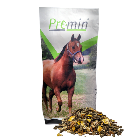 Premin® HORSE MÜSLI Doplňkové krmivo bez obsahu ovsa určené pro koně v různé pracovní a sportovní zátěži