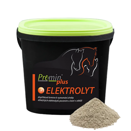 Premin® plus ELEKTROLYT K vyrovnání ztráty důležitých elektrolytů pocením u koní v zátěži