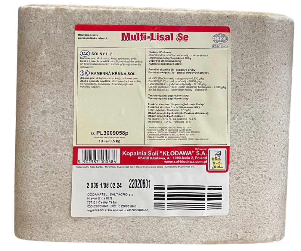 Multi-Lisal Se – solný liz pro skot