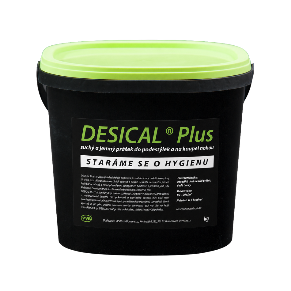 DESICAL® Plus – suchý dezinfekční prášek do podestýlek a na koupel kopyt