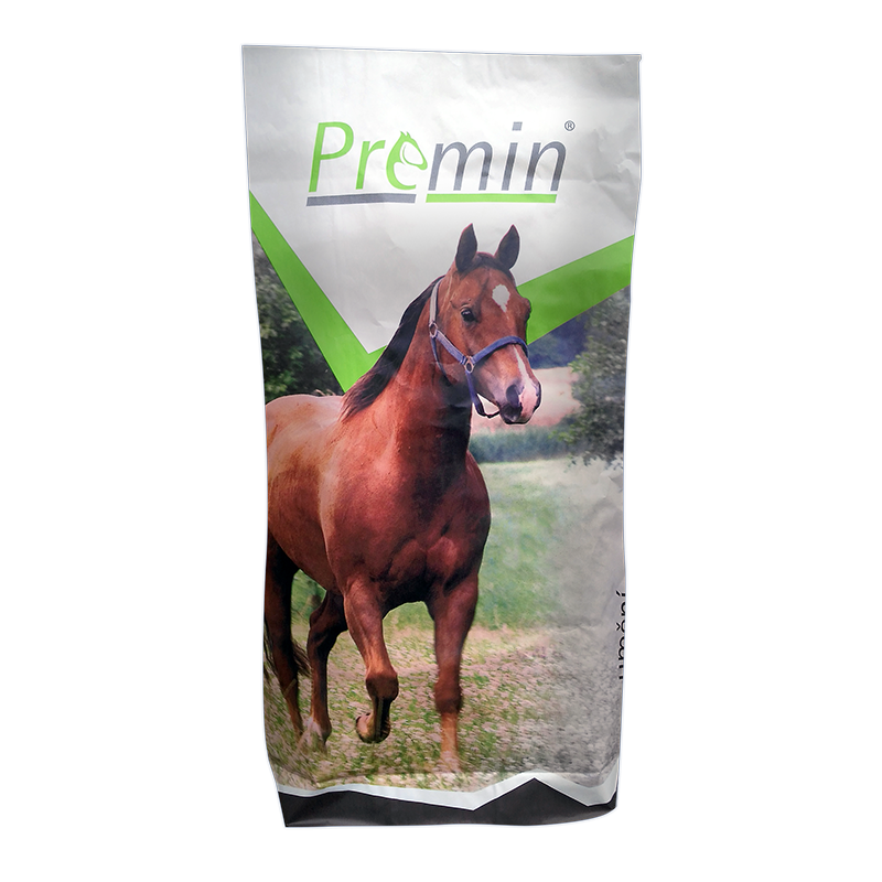 Premin® Horse Müsli Apple and Carrot – doplňkové krmivo bez ovsa pro koně v různé pracovní a sportovní zátěži